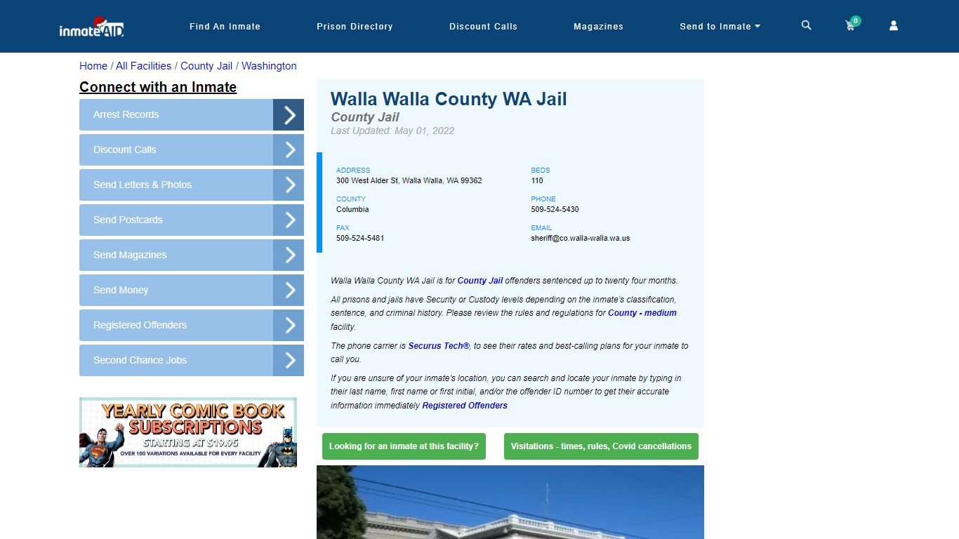 Walla Walla County WA Jail - Inmate Locator - Walla Walla, WA